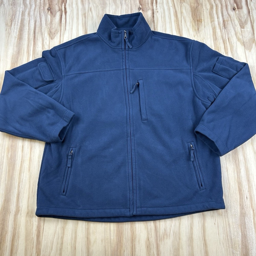 Duluth Women's XL Blue Heavyweight Fleece Full Zip Jacket Pockets Outdoor